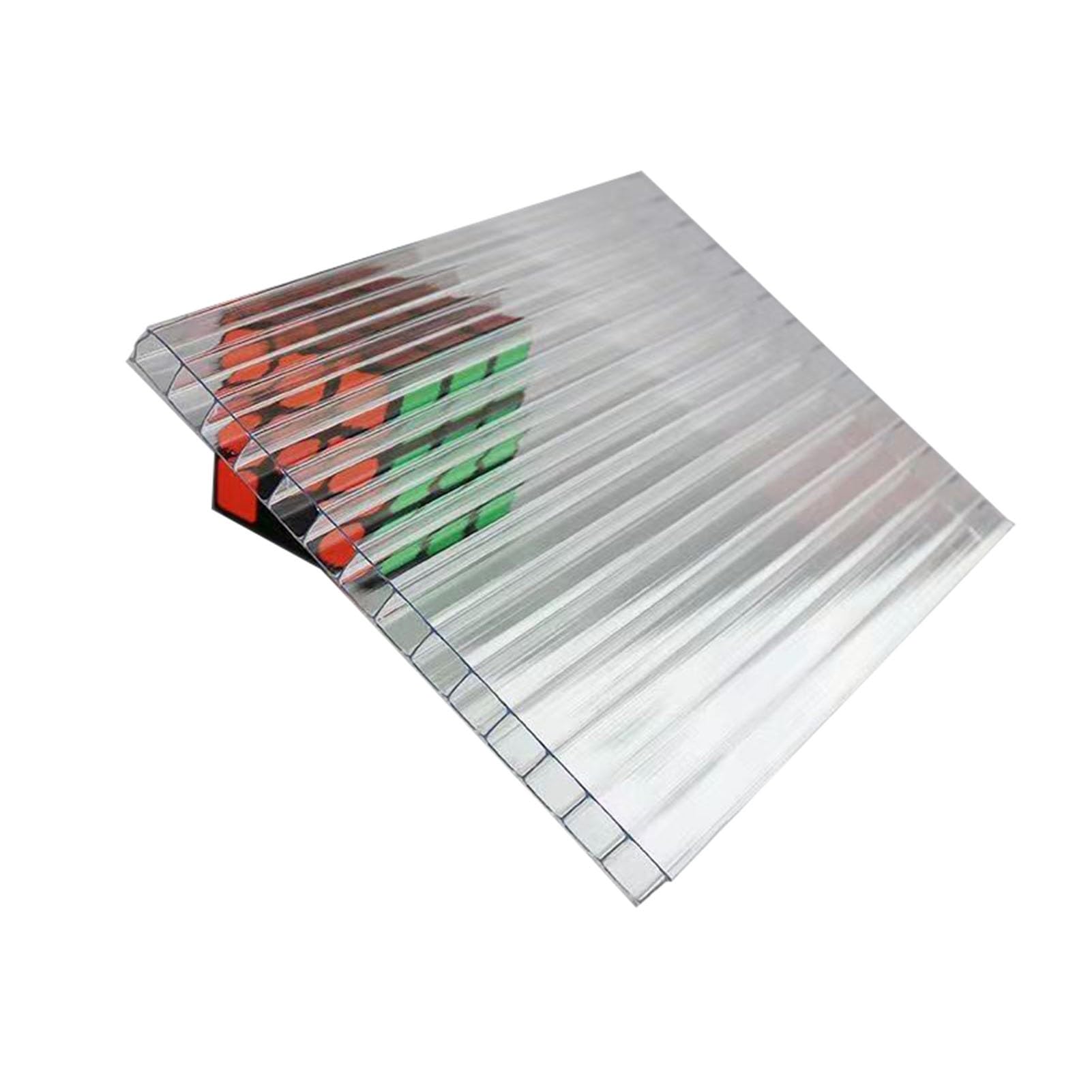 Doppellagige Polycarbonat-Gewächshausplatten, for Heimwerkerprojekte, Gewächshäuser, Schuppen Und Den Außenbereich(Clear,100X50cm-10mm)