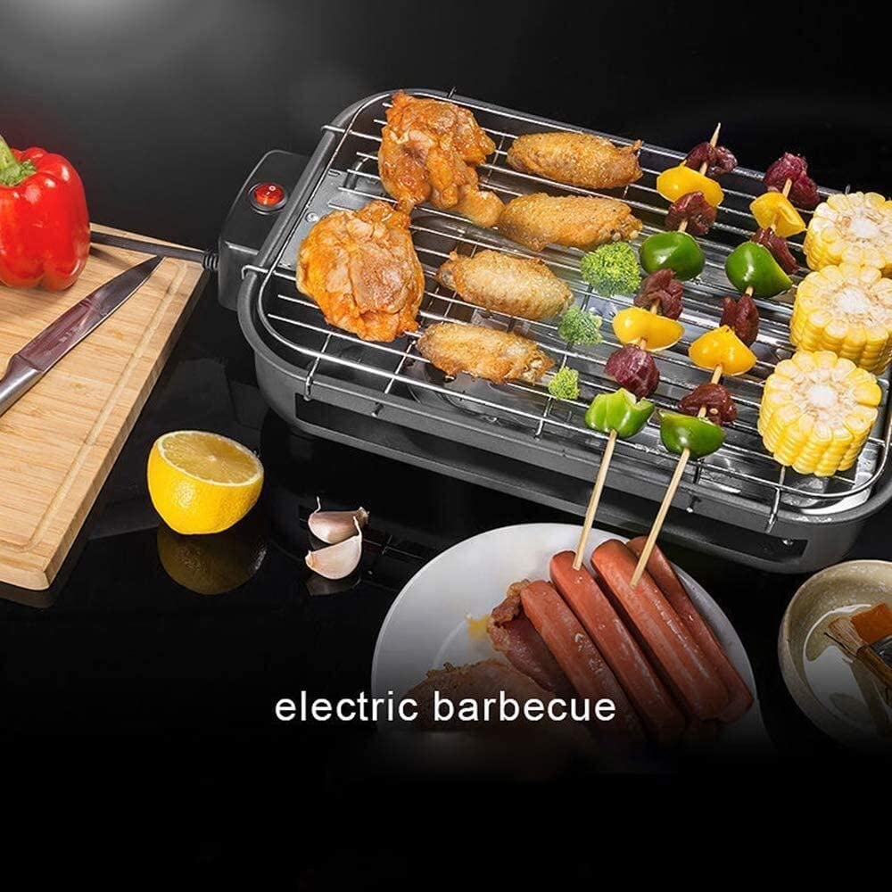 Parrilla Eléctrica Plancha de Asar Parrilla de Escritorio multifunción, Barbacoa Interior, Olla Caliente para Interior, Adecuada para cenas Familiares y reuniones de Entretenimiento 1013