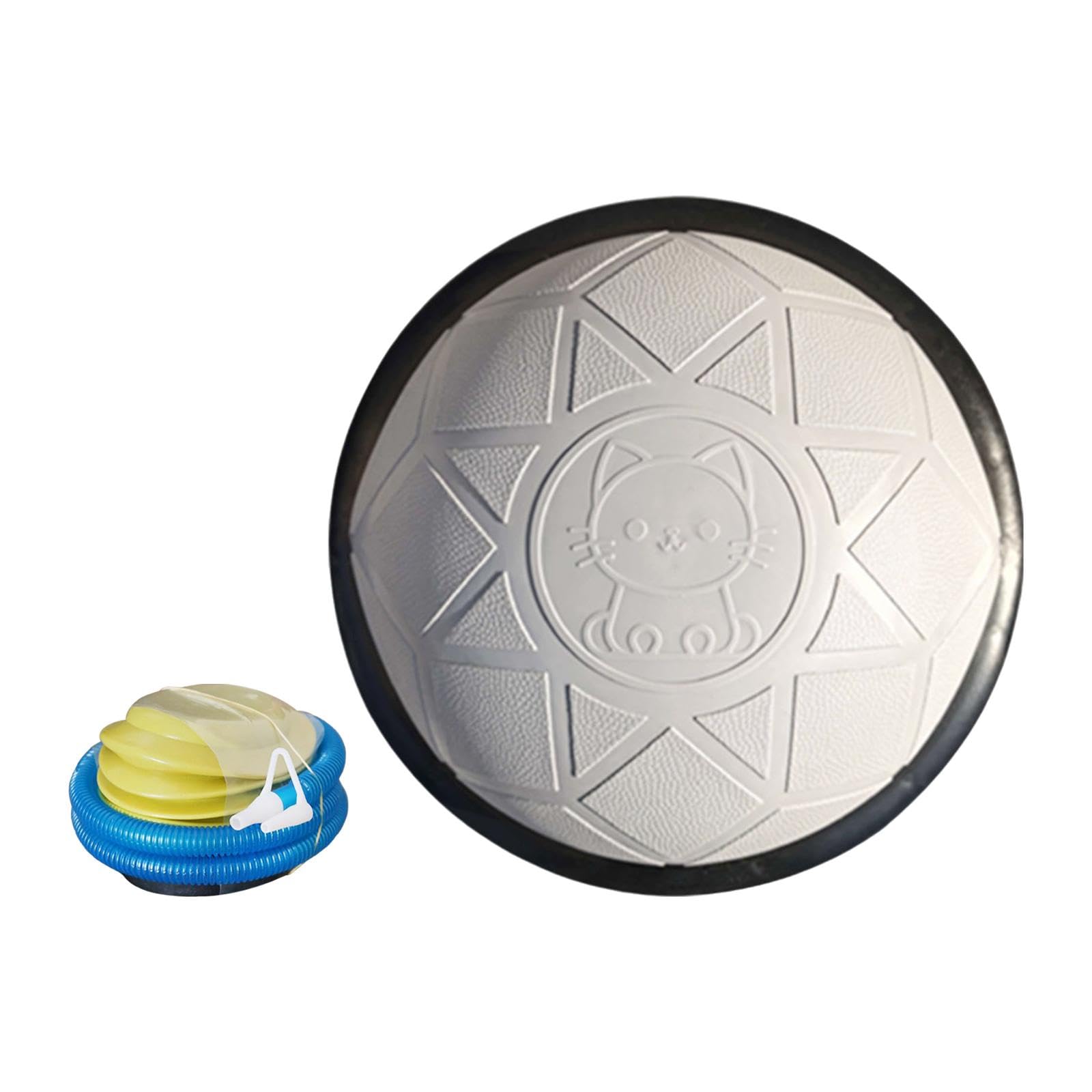 Harilla Balance Ball per Esercizi con Base Semisferica Antiscivolo Pompa E Struttura Solida per Allenamento Equilibrio Casa Palestra, Grigio