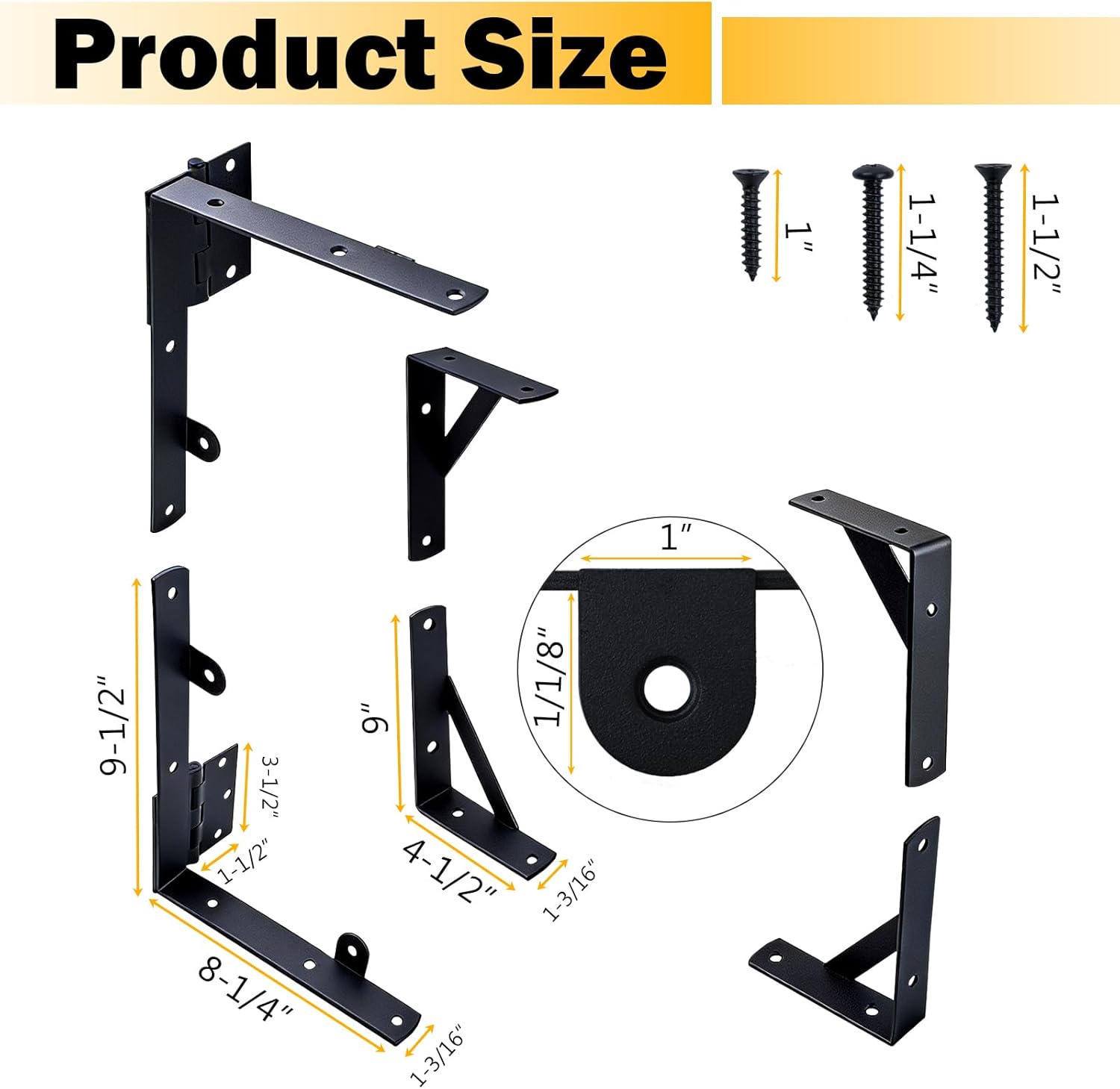 1 Sets Anti-Sag Gate Kit, Heavy Duty No Sag Gate Brace with Corner Bracket & Self-Locking Latch, Designed for Wooden Fence Gates