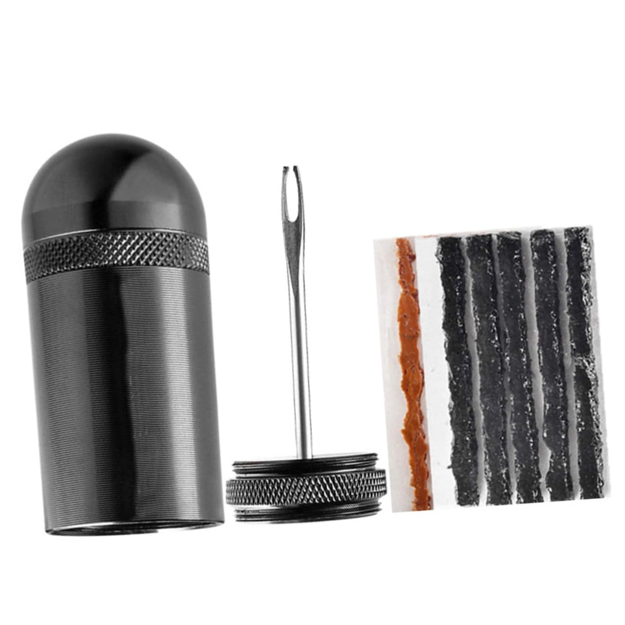 ifundom 1Set Tubeless Tire Repair Kit Portable Emergency Puncture Repair Tool for Bicycle Includes Repair Strips for Bike Tire Maintenance