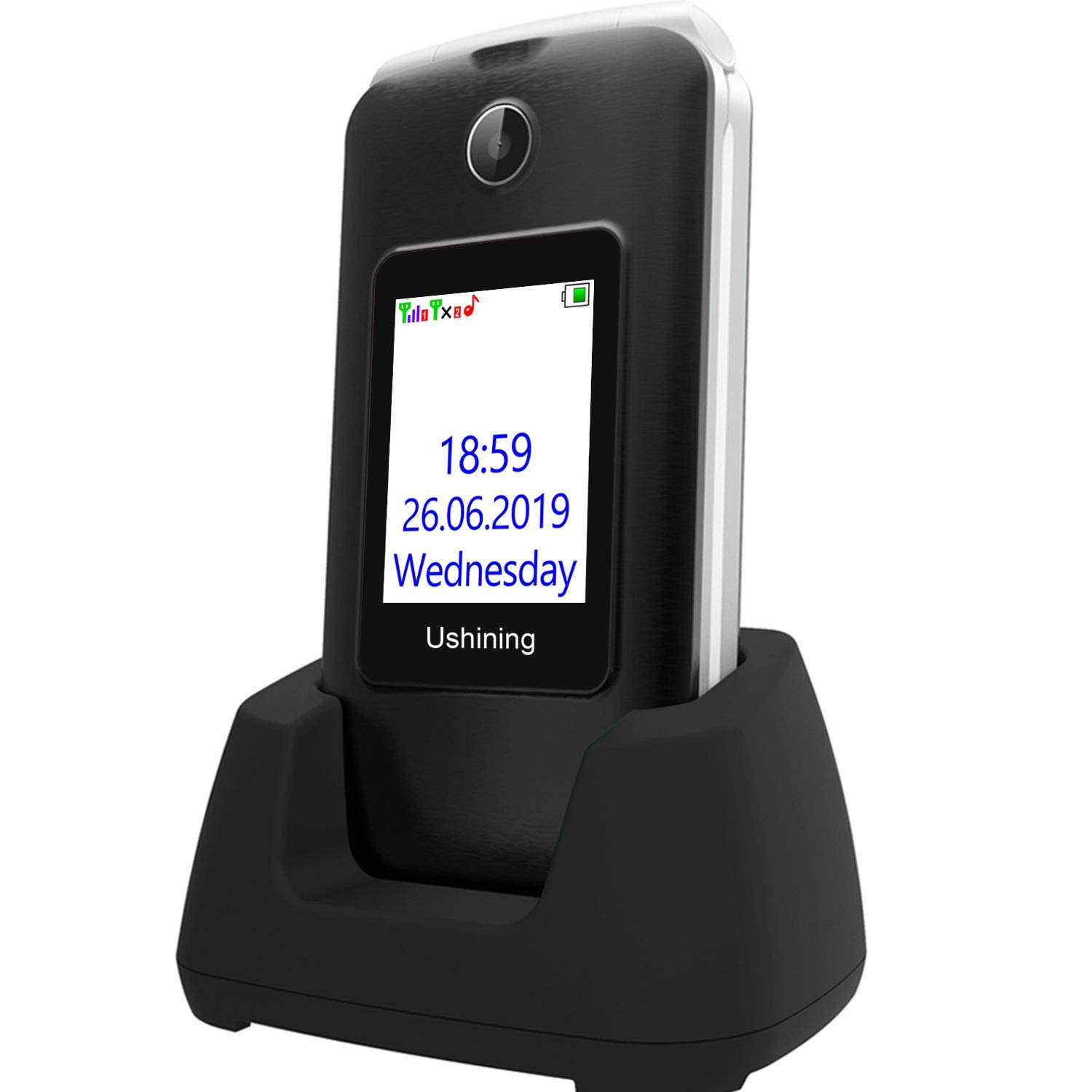 Ushining Senior Flip Mobile Phone,Big Button Mobile Phone For Elderly