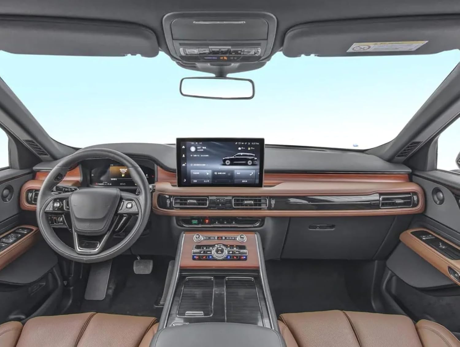 Car Dash Cover for 2020 2021 2022 2023 2024 Lincoln Aviator Without HUD Accessories Dashboard Cover Mat Carpet Sunshade Windshield No Glare Black Leather