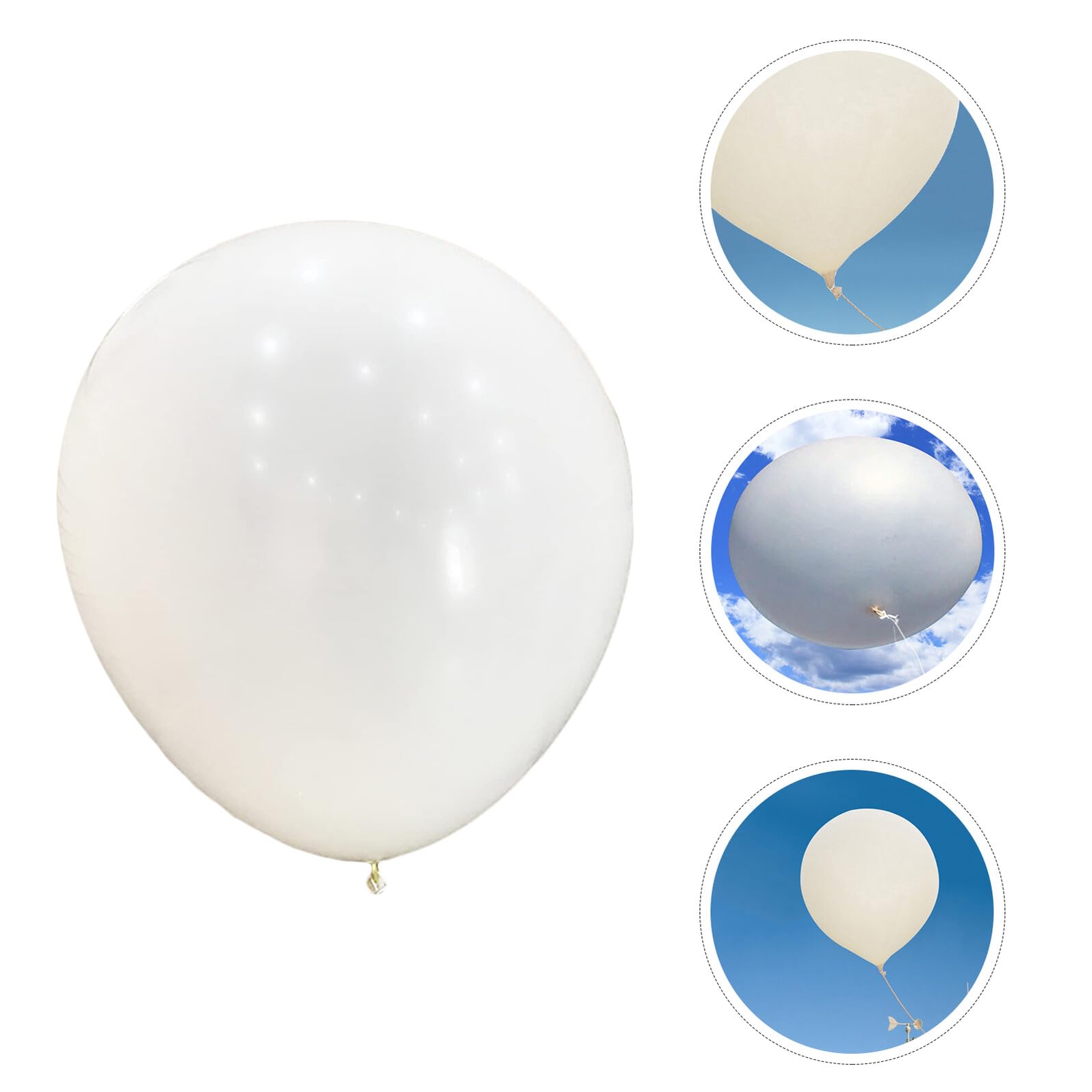 Großer Latexballon 334 Zoll 1000g Weiß für Meteorologische Videoaufnahmen