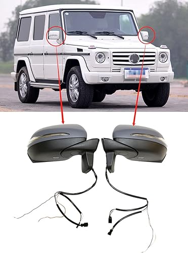 CAMIL W463 Facelift - Juego de espejos laterales para puerta W464 compatible con Mercedes Benz Clase G G350 G500 G550 AMG G55 G63 G65 de 2005 a 2011