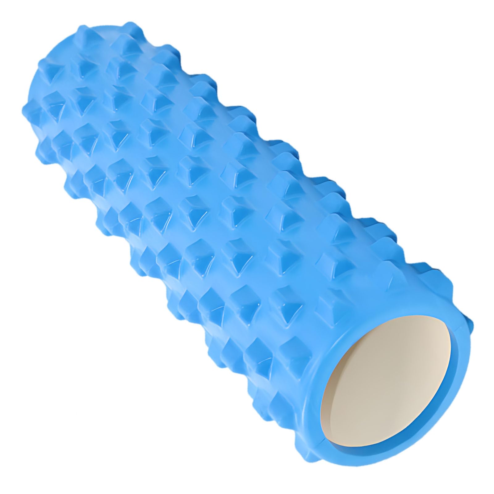 Rullo in schiuma, blu, per massaggio muscolare profondo con punti di innesco appuntiti, schiuma EVA, per schiena, gambe, collo, tutto il corpo, palestra, yoga, pilates