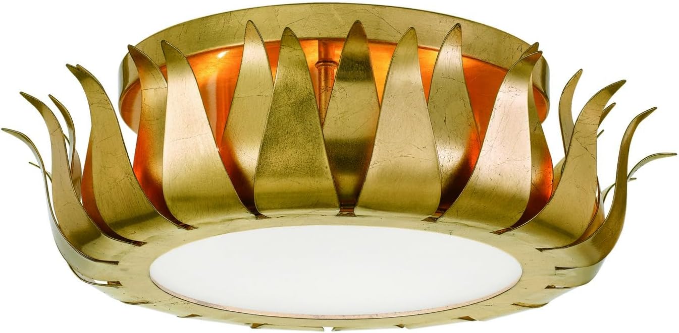 Crystorama Broche 3 Light Matte White Flush Mount