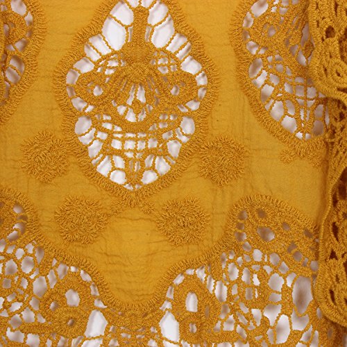 Image of JASTIE Women Open Stitch Cardigan Boho Sleeveless Hippie Summer Hollow Out Solid Crochet Vest