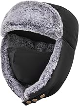 Unigear Ushanka Hat, Bomber Hats Warm Windproof Winter Hat with Removable Mask for Cycling, Skiing, Snowboarding, Camping, Trekking
