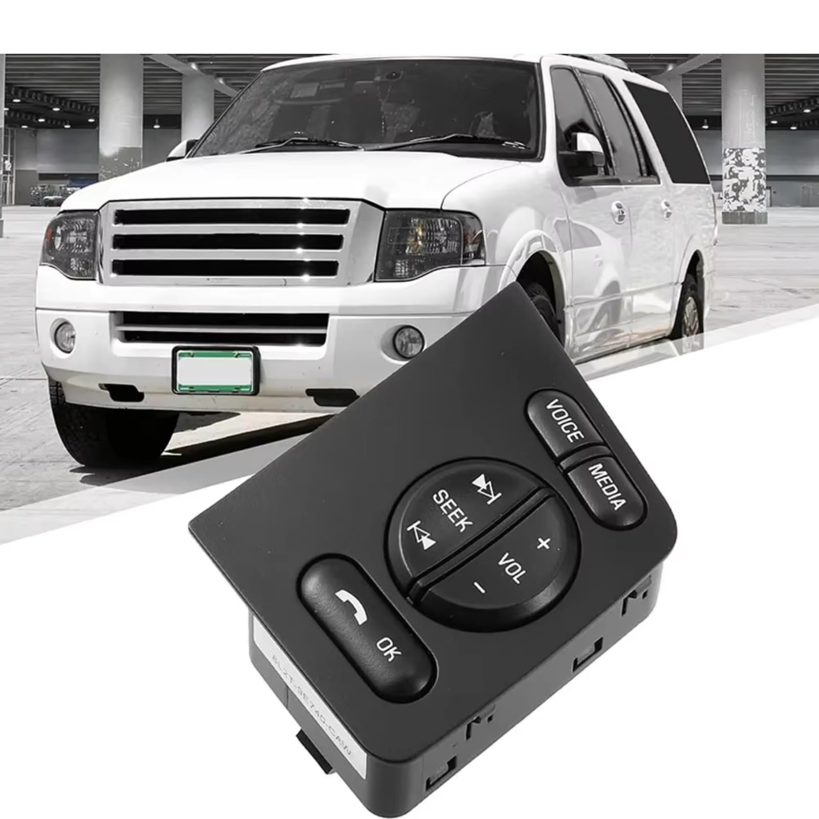 Botón Volante Coche Compatible Con Ford Para F-250 Para F-350 Para Super Para Duty 2010 Botón Control Interruptor Medios Voz Búsqueda Volumen Volante Coche