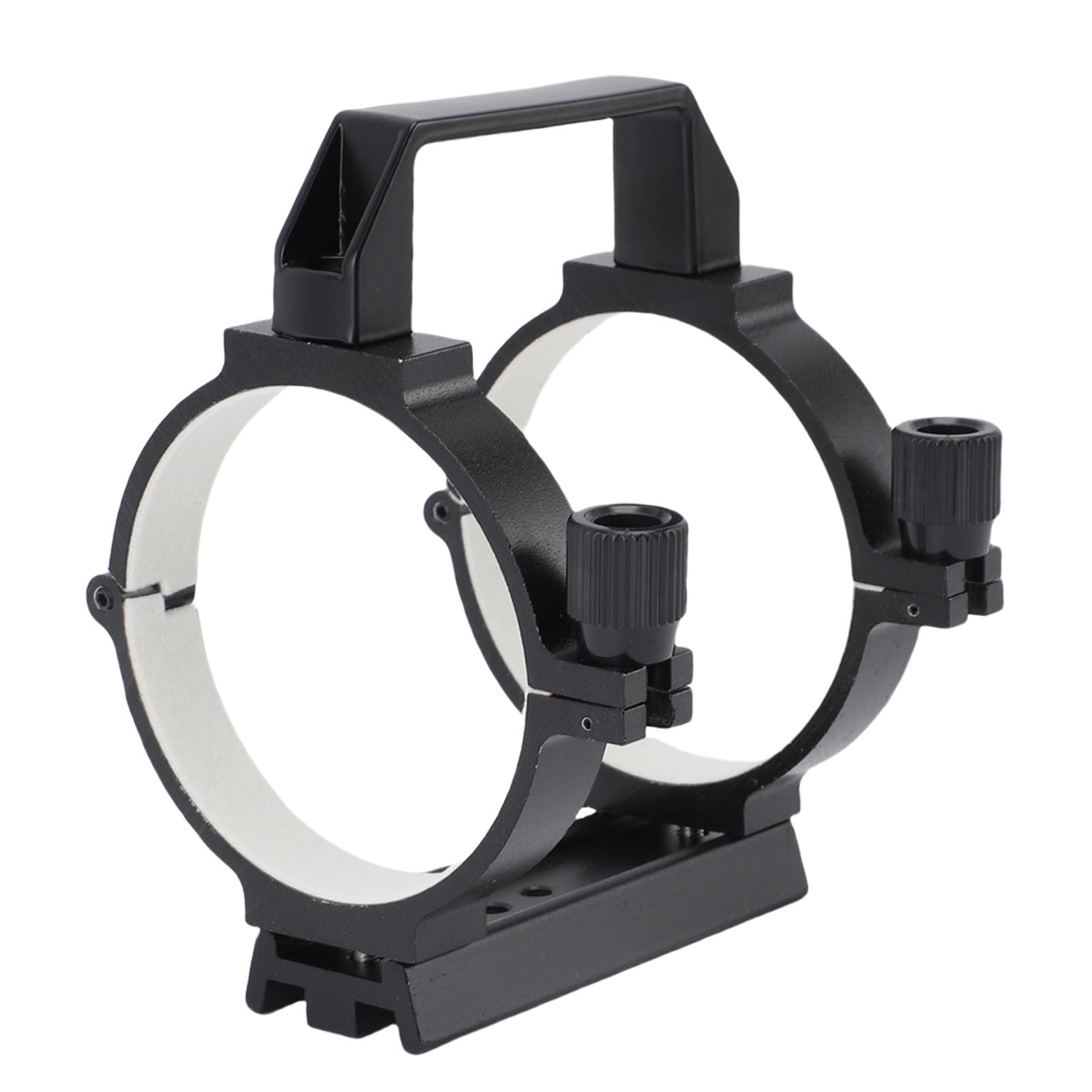 Anneau de Tube de Télescope, Support de Pince de Tube Optique de 90 Mm de Diamètre Intérieur avec Plaque en Queue d'aronde de 108 Mm pour Accessoires de Télescope Astronomique de 80 à 90