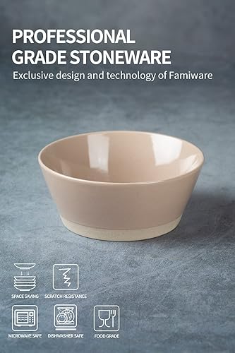 Miniatura 6 de famiware Saturn - Juego de 4 cuencos para pasta, cuencos para ensalada de 8.75 pulgadas, apilables, gran capacidad, perfectos para tu amigo para