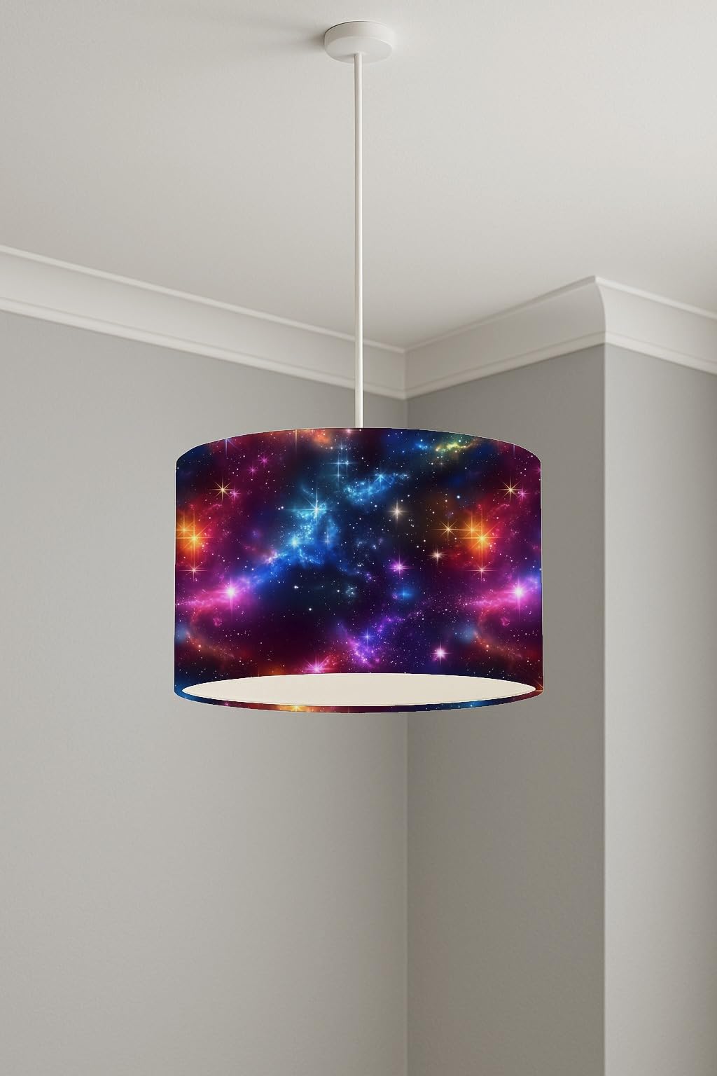 Cosmic Dreamscape Glow lightshade – 30 x 21cm Ceiling Drum Shade | 8DB895