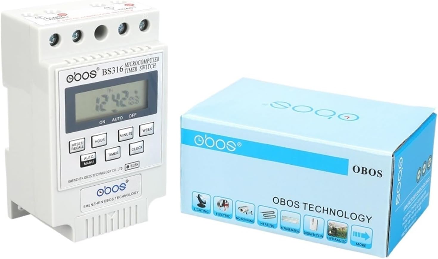 Timer Switch 220V Digital Timer Switch Relay with 10 Times on/Off per Day/Weekly time Set Range 1min-168H