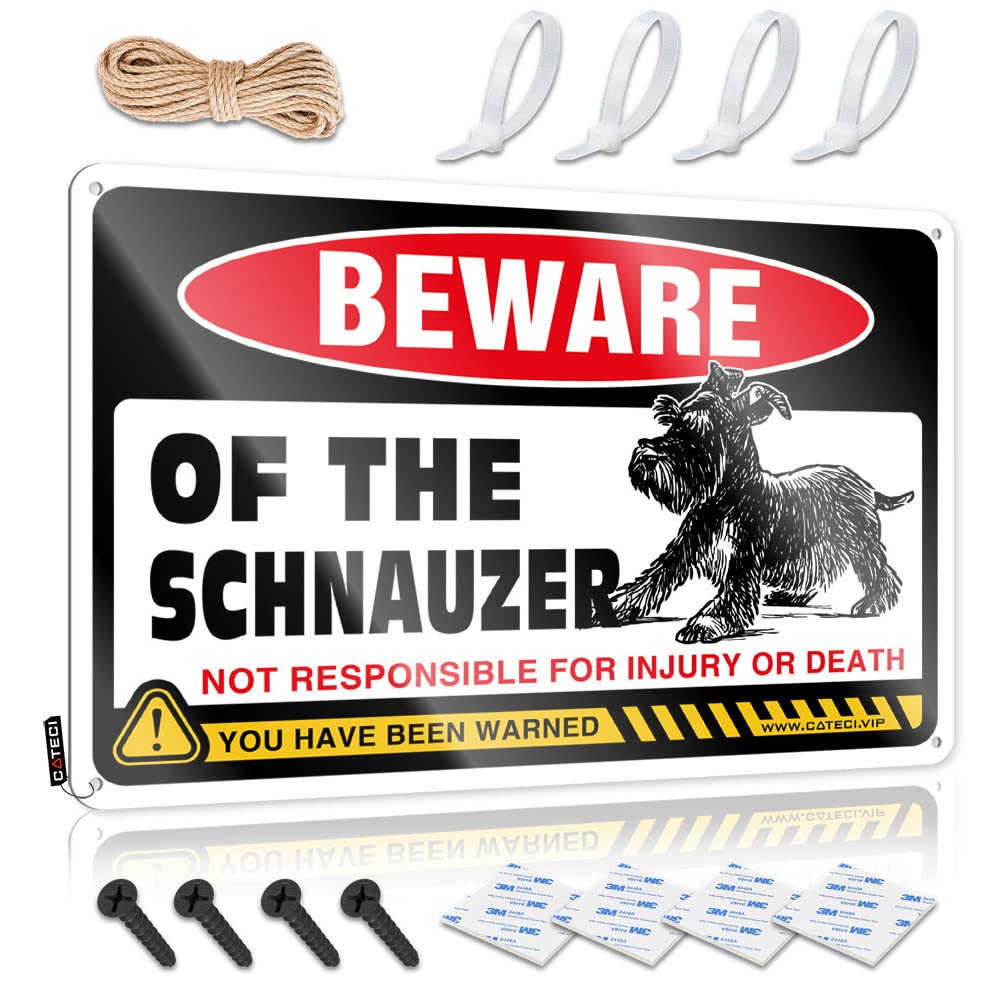 Sign Cozy Clock Presents Beware Of Schnauzer - Vintage Wall Decor For Darts(30X40CM)