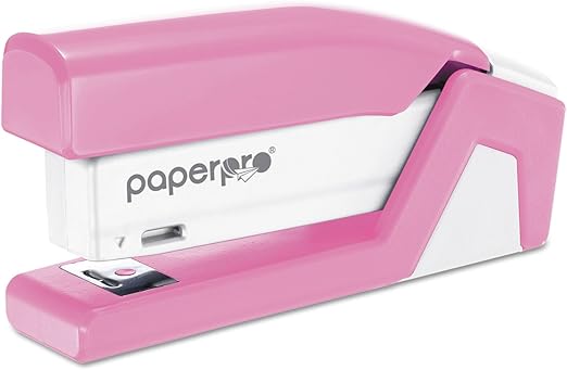 PaperPro 1588 - Pink Ribbon Compact Stapler, 15-Sheet Capacity, Pink/White