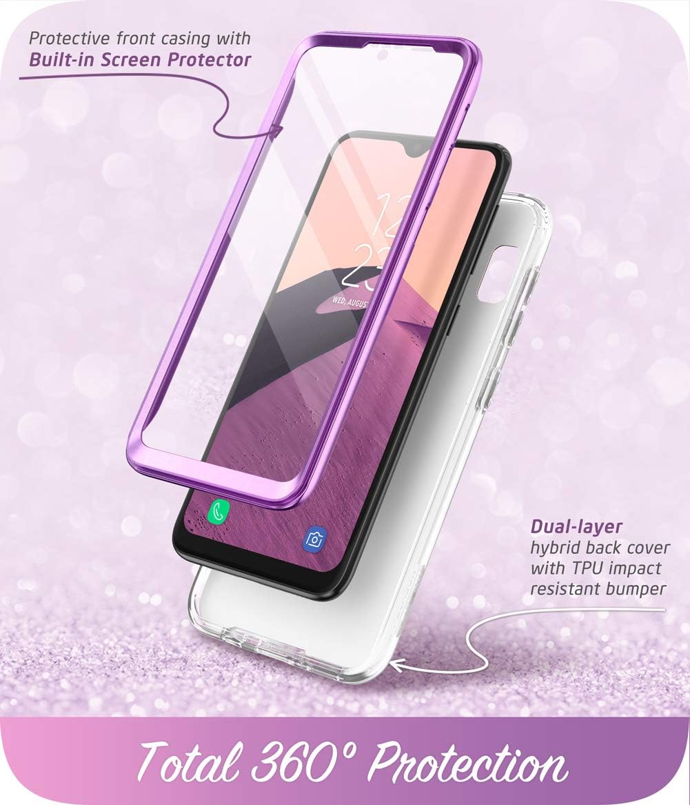 i-Blason Cosmo Series Case for Galaxy A10e, Slim Full-Body Stylish Protective Case with Built-in Screen Protector (Ameth)