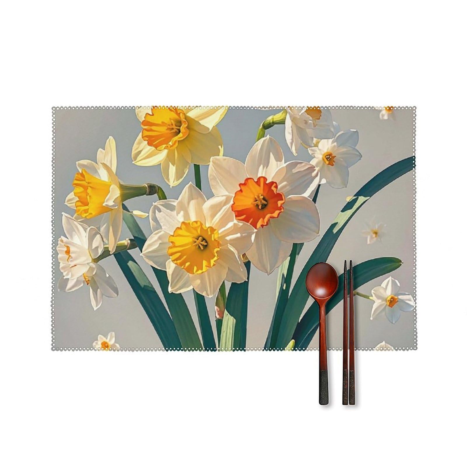 Sets de table Narcisse lavables pour protéger les tables des plats chauds