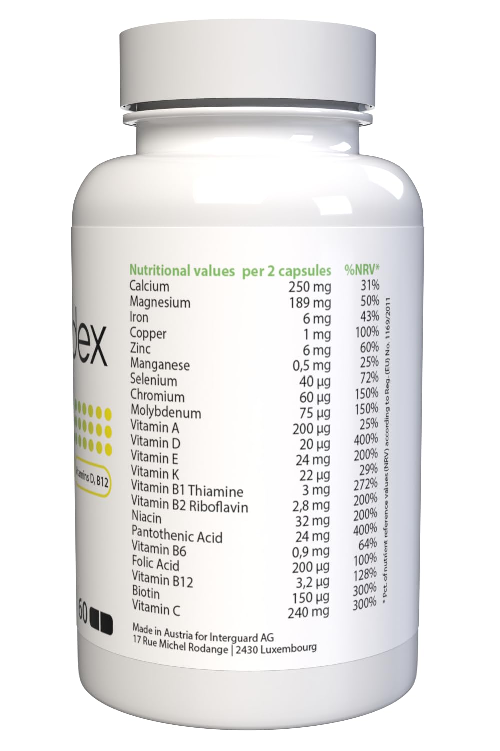 Normadex – 180 cápsulas (3 x 60 cápsulas) – Pack de 3