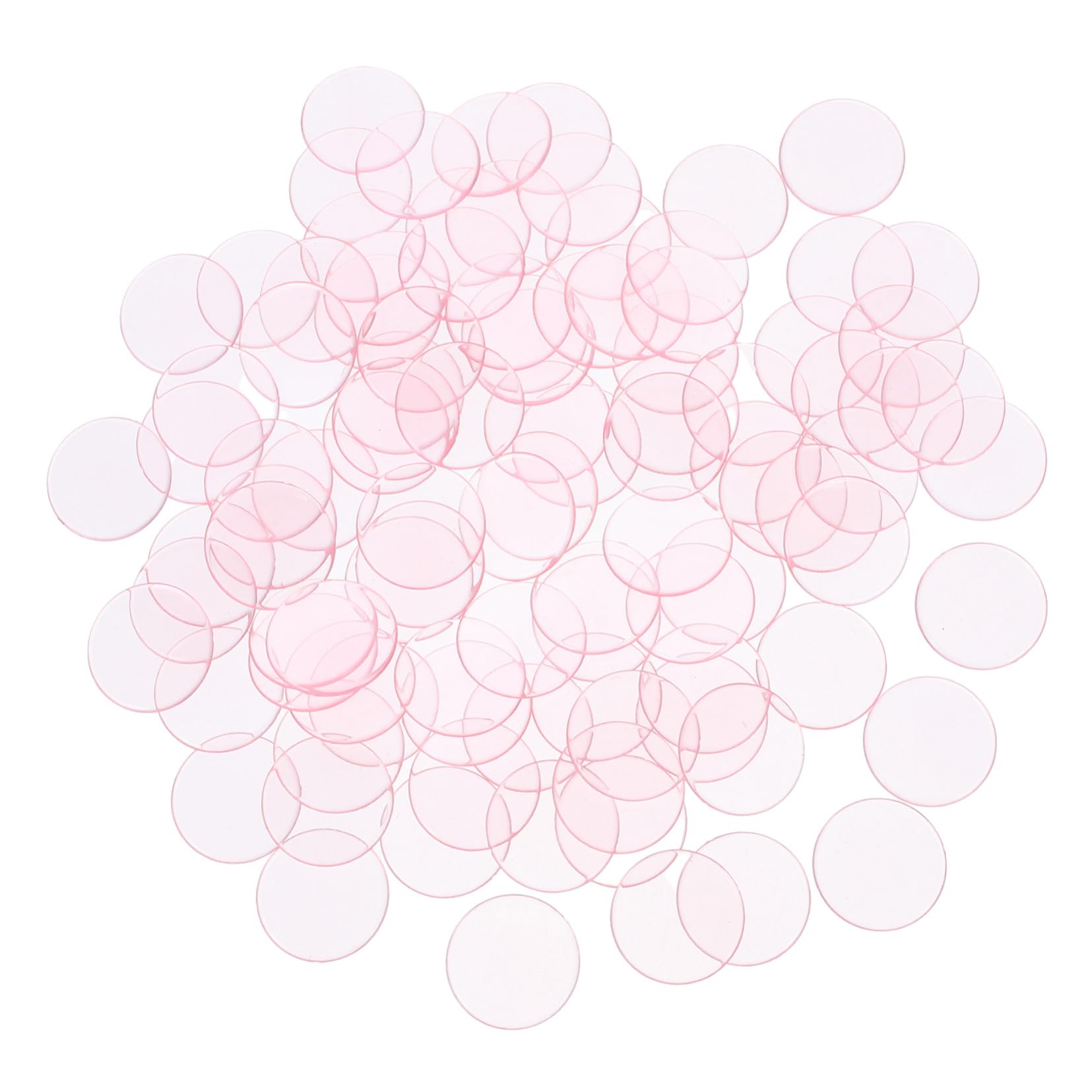 ORFOFE Bingo Chips Plastic Discs 19mm Pink 100pcs Abs Counting Game Chips for Children with Grouping and Adding and Subtracting Functions for Board Games