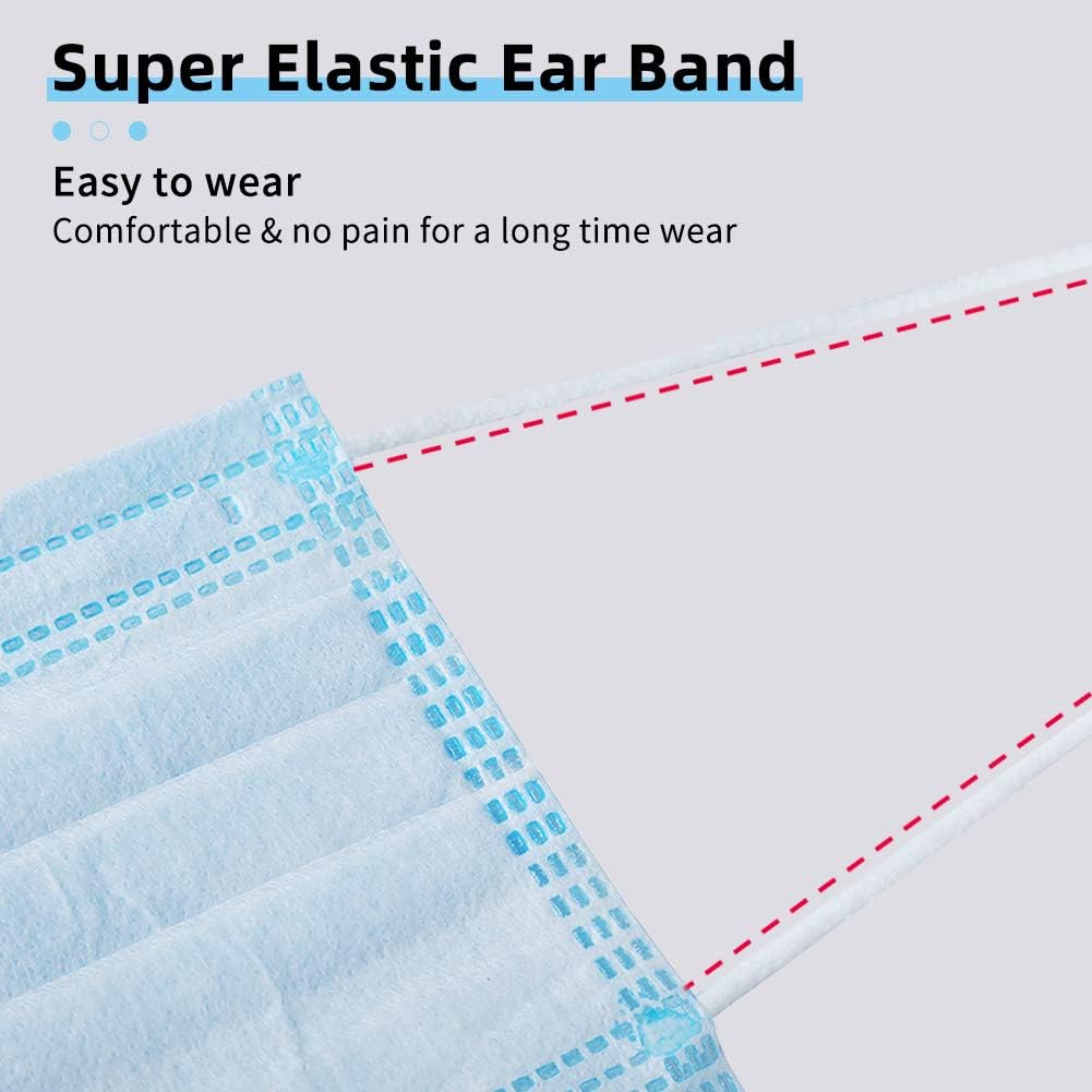 Bigox Face Mask Disposable Earloop Blue 50Pcs
