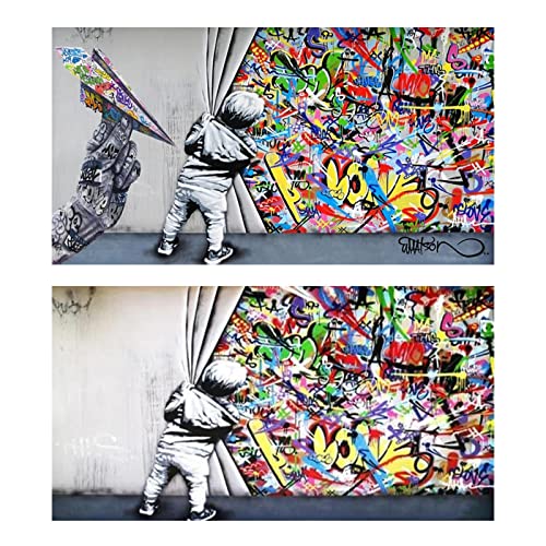 Peinture sur le mur art toile décor à la maison moderne graffiti 50x100cm