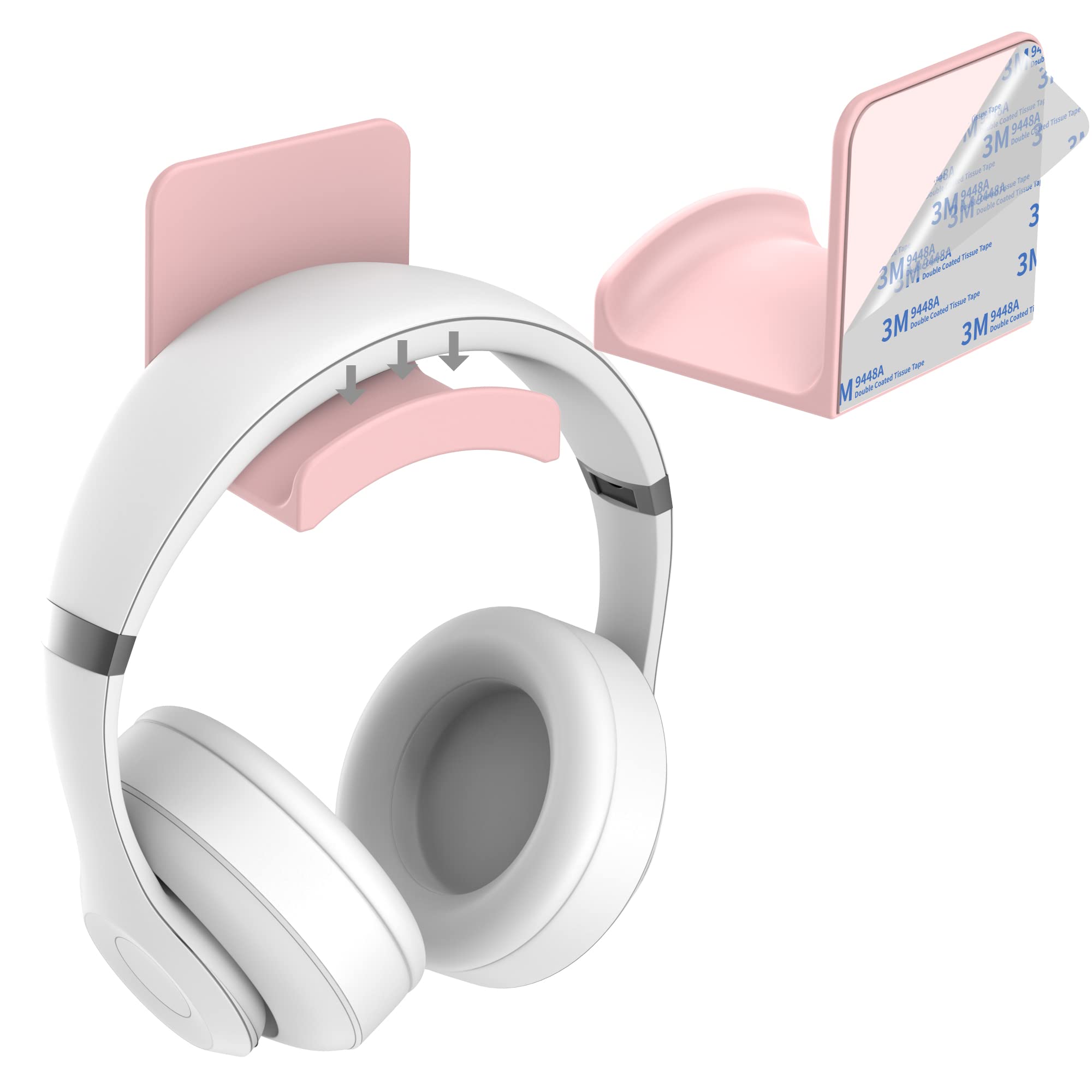 SPORTLINK Supporto da Parete per Cuffie - Universale Gancio Appendi Cuffie staffa stand al Muro, Alla Scrivania al Tavolo (Rosa)