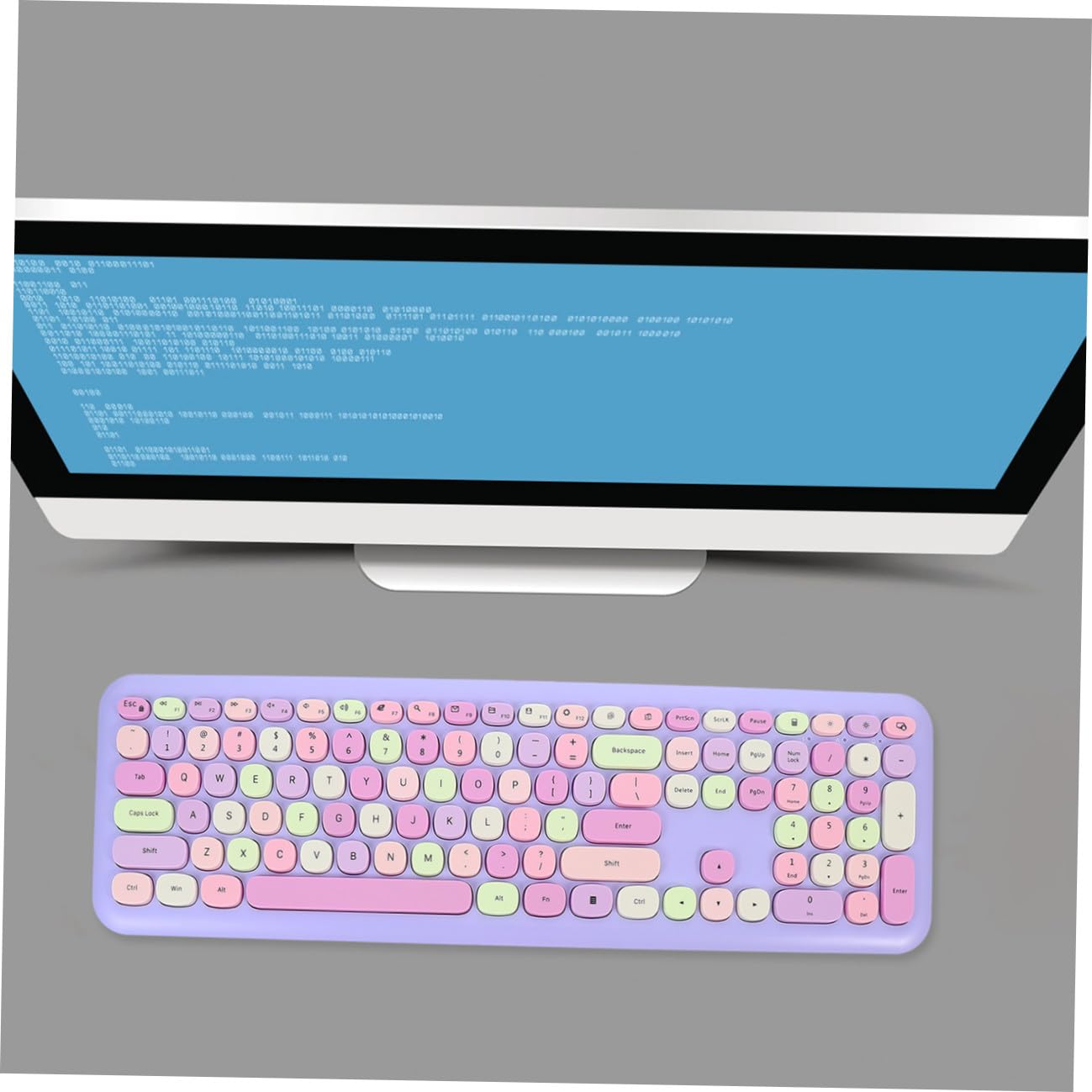 Tastiera e Mouse Wireless per Laptop e Computer Ergonomico Metri Con Ricevitore USB Adatto per Ufficio