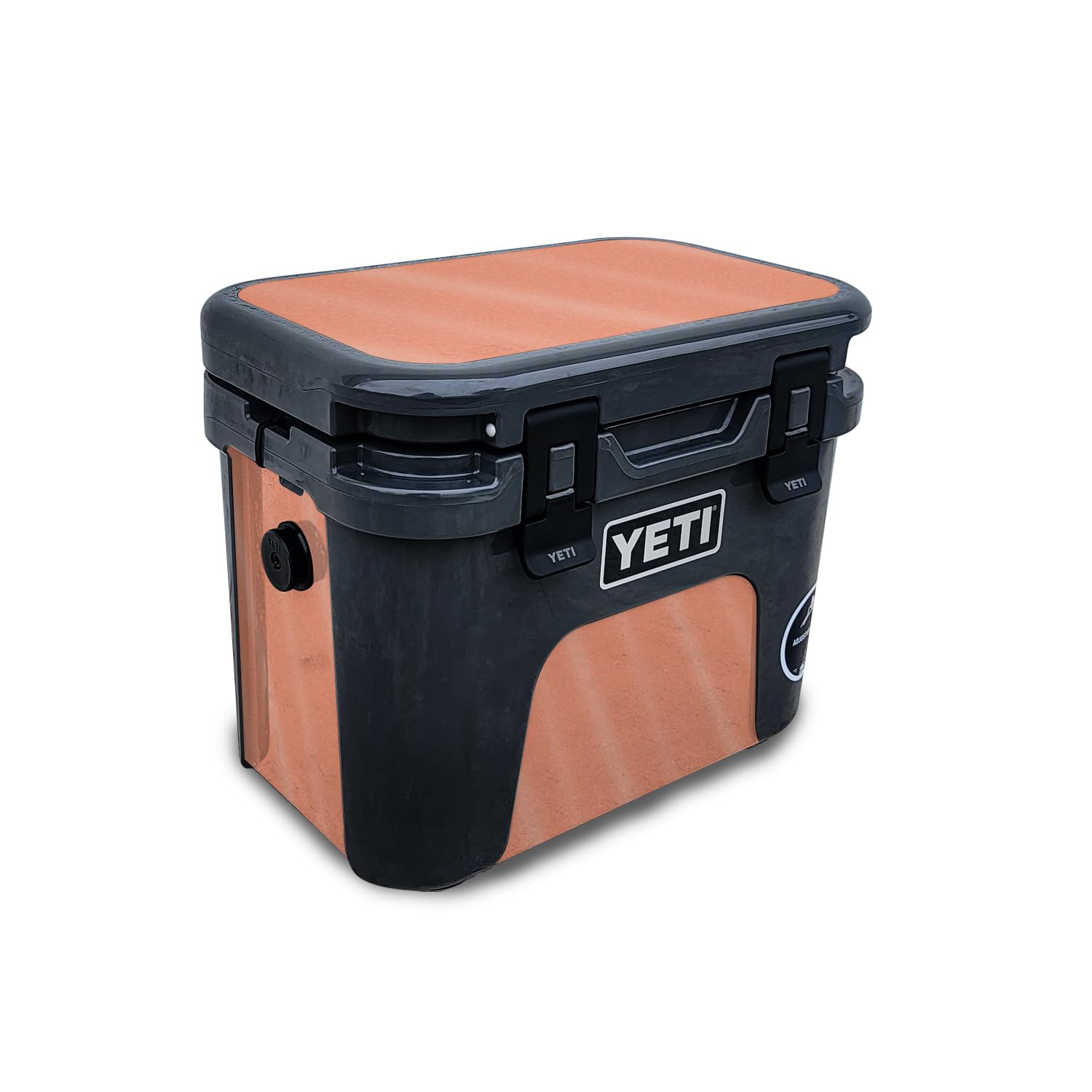 Glossy Glitter Skin Compatible with Yeti Roadie 15 Hard Cooler - Solid Peach - Premium 3M Vinyl Protective Wrap Decal Cover - Easy to Apply | Crafted in The USA by MightySkins