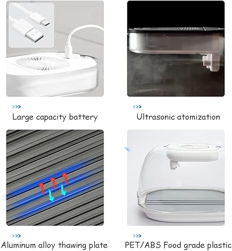 Miniatura 7 de Bandeja de descongelación para carne congelada, tabla de descongelación de cocina, bandeja de descongelación atomizada de electricidad grande para