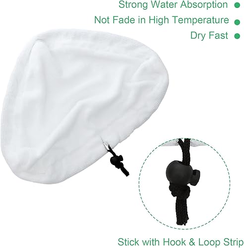 Miniatura 3 de 12 almohadillas de repuesto triangulares para trapeador de vapor, reutilizables, lavables, de microfibra, almohadillas de limpieza compatibles con