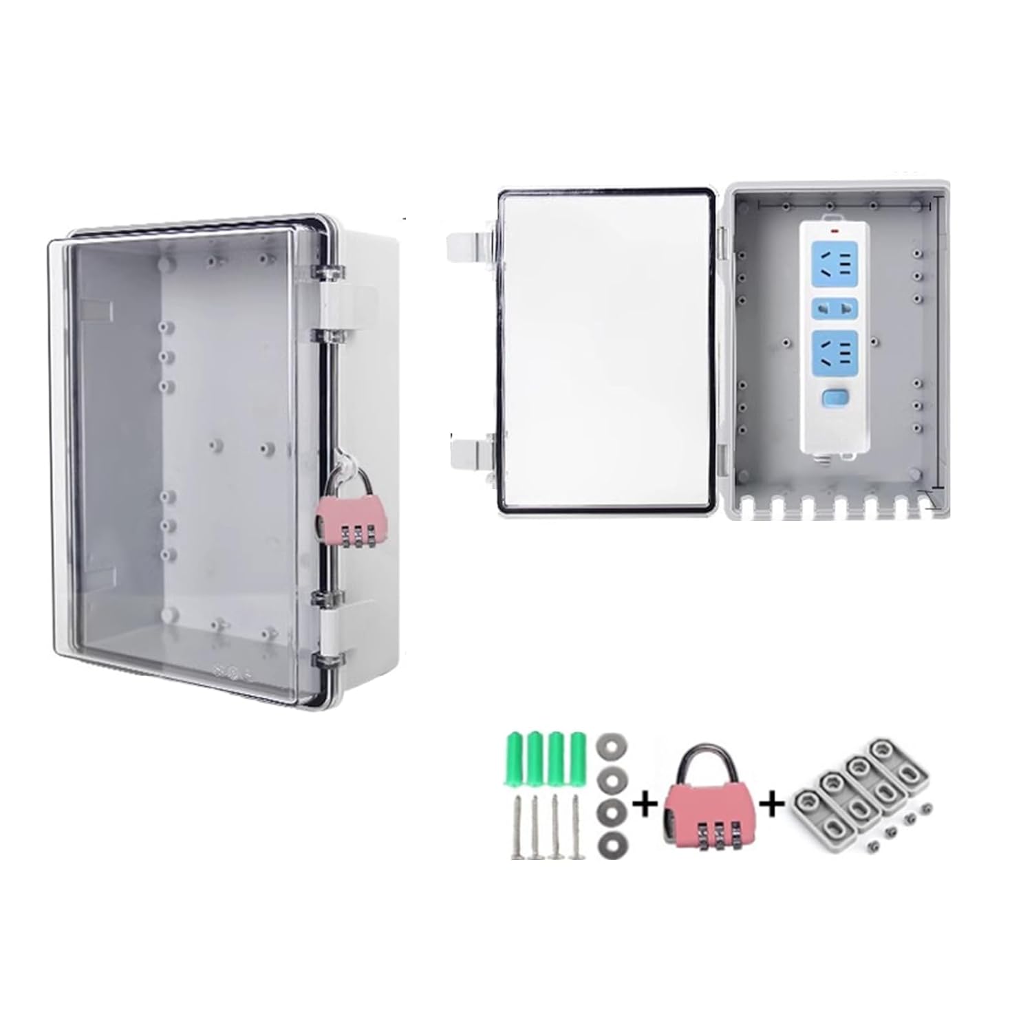 Strong Water Electrical Enclosures Lockable Designs Socket Protector with Locks Upgrades for Outdoor Application Weatherproof Power Outlet Cover