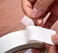Vista 5 de Cinta adhesiva transparente extraíble de doble cara, sin residuos, perfecta para envoltura de regalo, carpintería, 1 pulgada x 20 yardas (2 rollos)