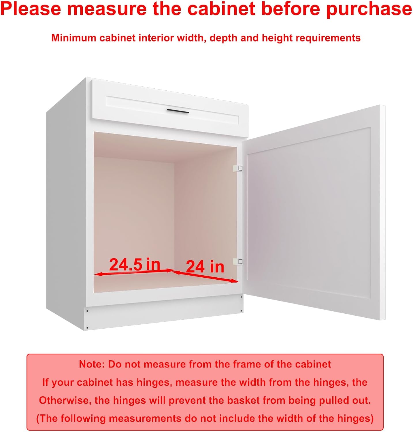 Sikarou Pull Out Cabinet Organizer 23" W x 21" D, Heavy Duty Kitchen Cabinet Pull Out Shelves, Slide Out Wire Basket for Kitchen Cabinets, Bathroom, Pantry, Chrome Finish