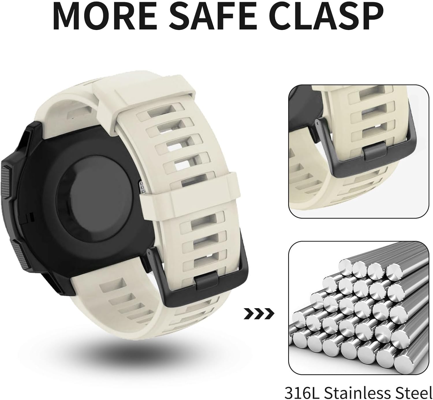 for Garmin Instinct Watch Bands Replacement, Soft Silicone Strap Compatible with Garmin Instinct 2/ Solar/Tactical