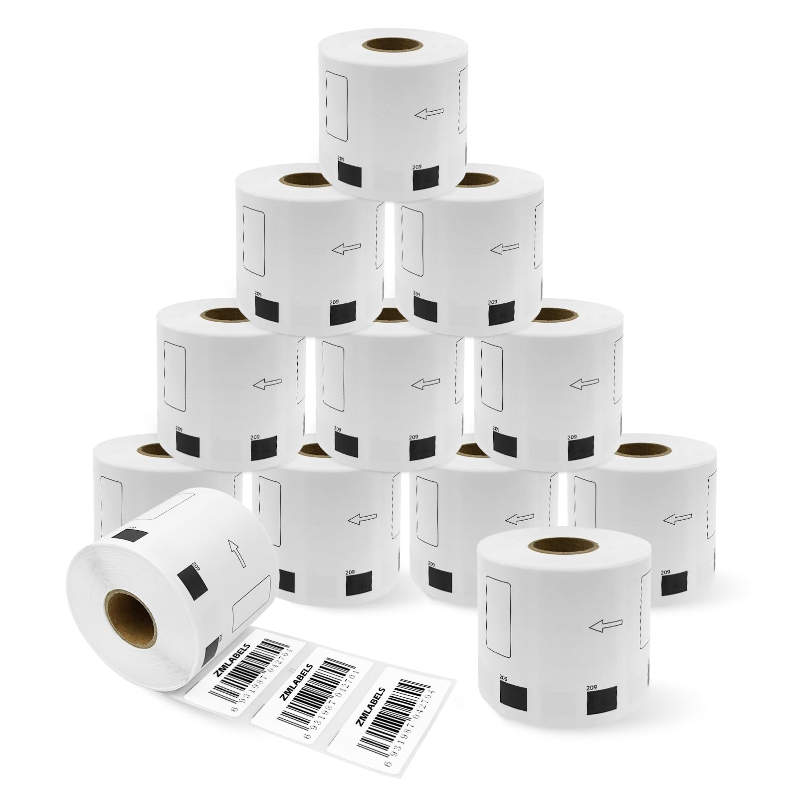 Etiquetas de dirección compatibles de repuesto, 1209 x 12 rollos【2.4 x 1.1 pulgadas】
