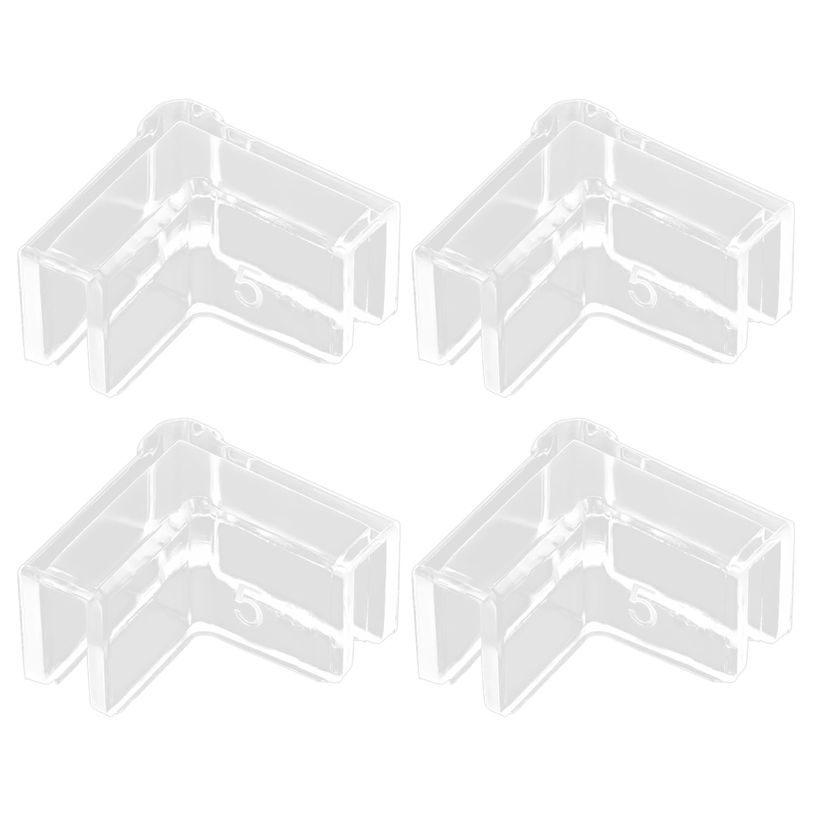 Labetue 4 Pieces Fish Glass Edges Protector Crashproof Edges Protector Multifunctional Transparent Acrylic Protector