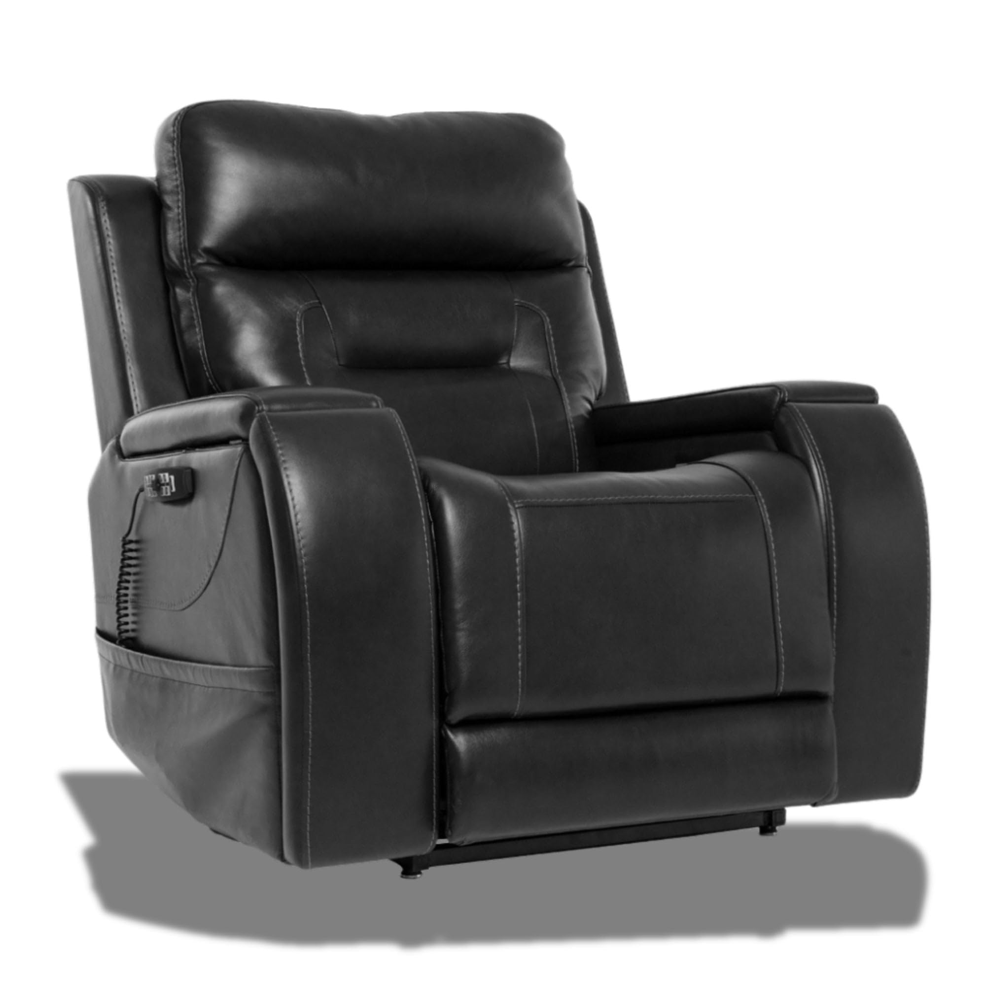 Pride Mobility VivaLift Premier Electric Power Lift Recliner Chair with Integrated Audio, Heat, Massage, Infinite Positioning, Wireless Charging, USB Ports, Sorrento Eclipse - PLR5900