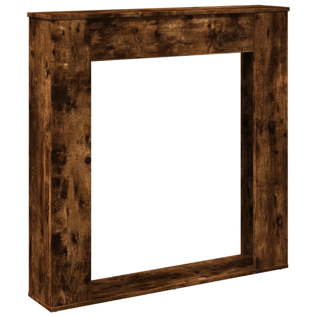 Cornice per Camino Rovere Fumo 100x20x100 cm in Truciolato,Cornice per Camino,Cornice Decorativa Caminetto -854575