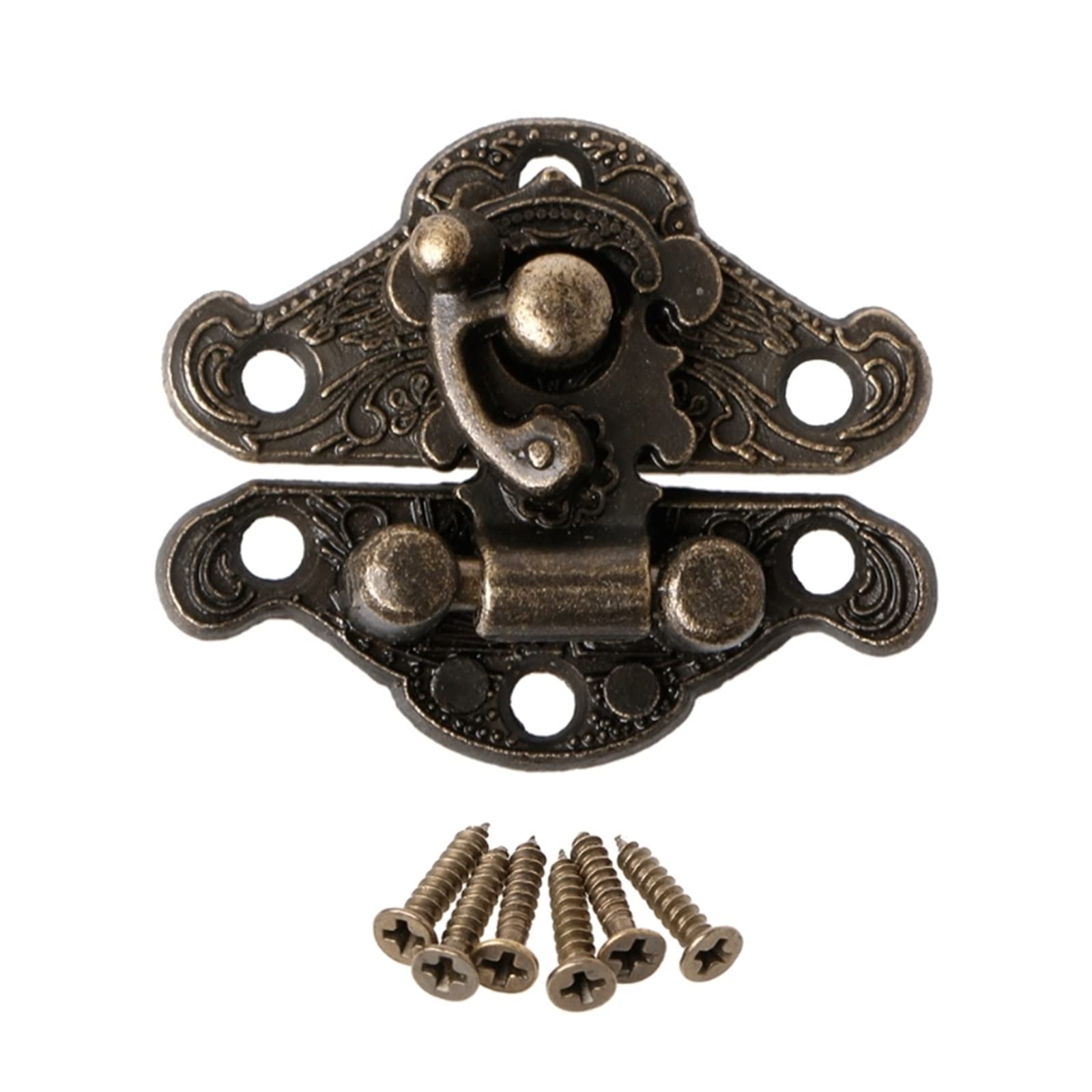 SFJSFIMQ Latch Lock Zinc Alloy Latch Hasp Pad Chest Lock Plate for Wood Jewelry Box Cabinet