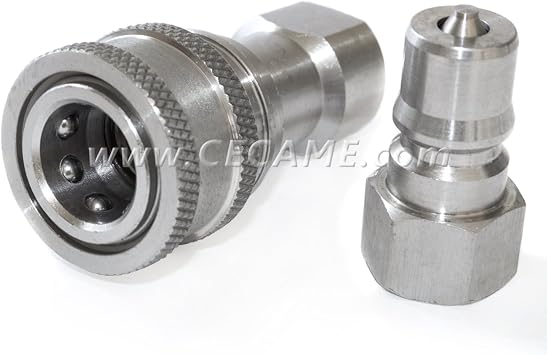 DT 1/4" Stainless Steel Quick Connect Coupler Valve Carpet Cleaning Wand Truckmount
