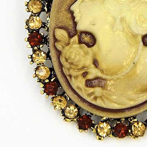 Miniatura 4 de New Party Lady Vintage Victorian Design Cameo Bronze Brooch Pin Brooch For Men