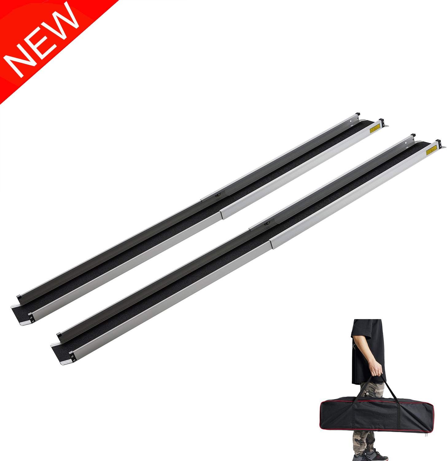 Wheelchair Ramps for Home, gardhom 7FT Mobility Foldable