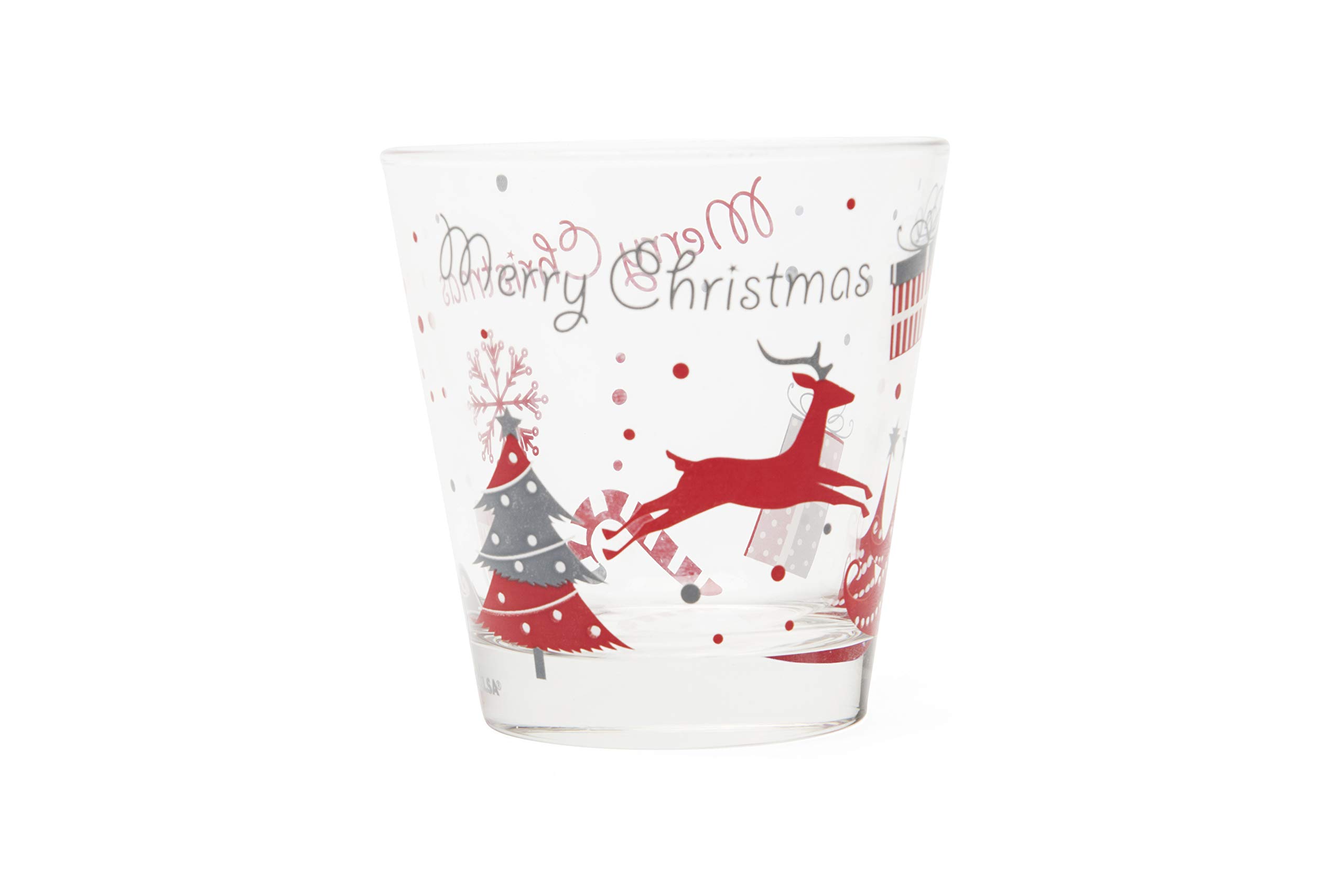 Excelsa Christmas Set of 6 Water Glasses, Glass