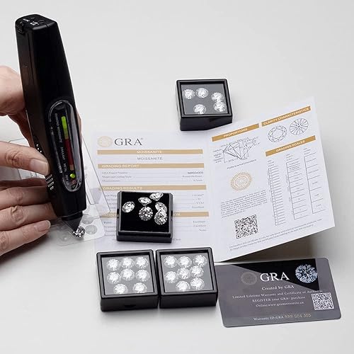 Miniatura 6 de Diamante suelto, 1CT-5CT Moissanita suelta D incolora brillante corte redondo VVS1 piedras preciosas para colgante, anillo, aretes, joyería,