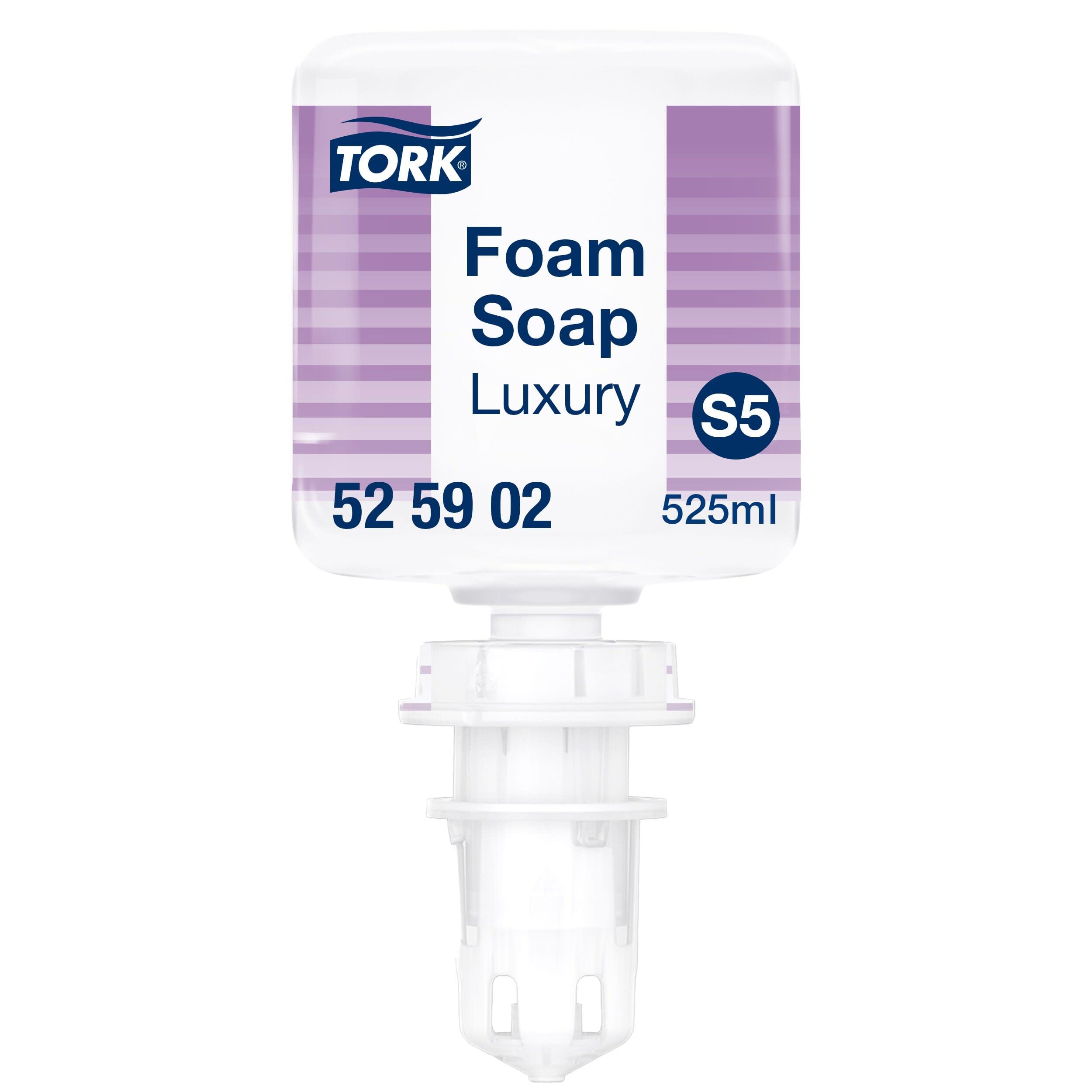 Tork Jabón en Espuma Luxury Mini para Lavado de Manos S5, Botella sellada de fábrica, 8 x 525 ml, 525902
