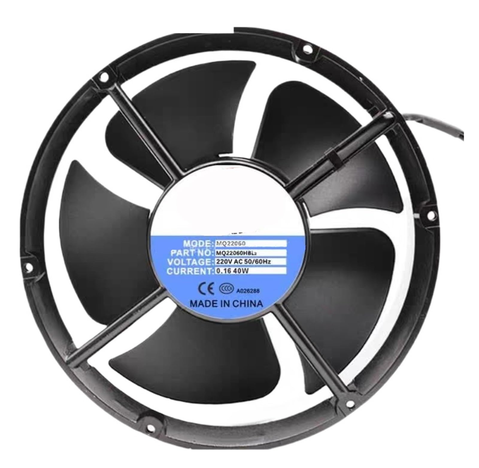 Lzikkgki One Color Mq22060hbl2 220V 0.16A 40W 22Cm Fan