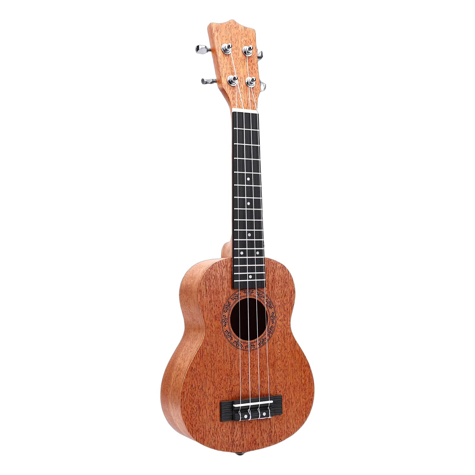 POENVFPO Ukulele - Kit per principianti a 4 corde in legno massello di mogano da 21 pollici, con borsa tote e sintonizzatore per bambini e adulti