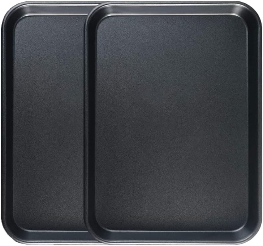 2pcs Bakeware Set Non-Stick Cookie Sheet Pan Carbon Steel Cake Pizza Oven Tray Square Plate Roasting Tools