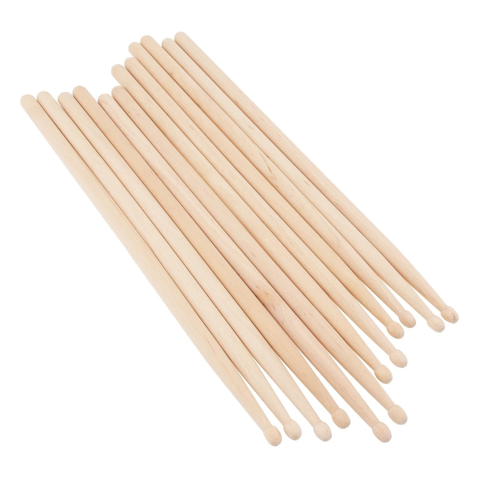 TrommelstöCke 12pcs 5A Drum Sticks Classic Maple Wood Drumsticks Percussion Musical Instruments Practice Drum Stick for Jazz Drum Exercise FüR Schlagzeug